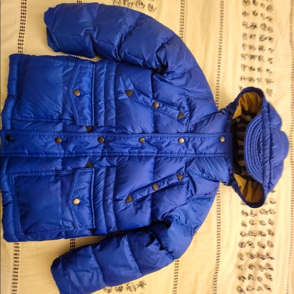 Burberry Kids Royal Blue Puffer Coat - Picture 2 of 5
